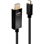 LINDY 43292 ADAPTER CABLE USBC TO HDMI HDR 2M BLACK