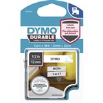 DYMO 1978364 D1 DURABLE LABEL CASSETTE TAPE 12MM BLACK ON WHITE