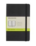 Moleskine  Classic Hard Cover Notebook  Plain  Pocket  Black