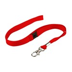LANYARD FLAT W BA SWIVEL CLIP RED
