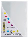 SCRAPBOOK COVER  CLEAR  PACK OF 5  SBC4934