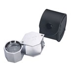 CHROME EYE LOUPE TRIPLEX TYPE 20X 21MM WITH LEATHER POUCH