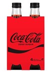 COKE NO SUGAR 330ML GLASS BOTTLE CTN24