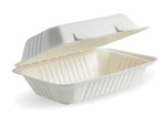 23X15X8CM  9X6X3IN WHITE PLANT FIBRE CLAMSHELL CTN250