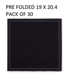 MY DRAP BASICS 100 COTTON BLACK LUNCHEON NAPKIN 19 X 204 PILLED AND FOLDED 14 SHIPS FROM SYDNEY