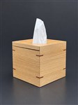 SOLID AMERICAN OAK TISSUE BOX COVER  FITS WHO GIVES A CRAP TISSUE BOX