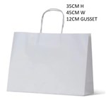 WHITE KRAFT BOUTIQUE BAGS LARGE LANDSCAPE 35X45X12  SINGLE BAG SHIPS FROM SYDNEY