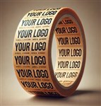 CP4800 48MM X 48M CUSTOM PRINTED KRAFT PAPER TAPE 1 COLOUR PRINT ON BROWN CTN 36