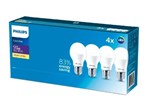 PHILIPS A60 E27 LED 900Lm WARM WHITE 9W GLOBE  4 PACK