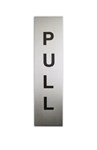 PULL SIGN 200 x 50mm STAINLESS STEEL