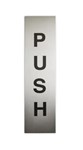 PUSH SIGN 200 x 50mm STAINLESS STEEL