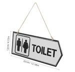 DOUBLESIDED WOODEN TOILET SIGN