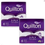 QUILTON TOILET ROLL 3 PLY CLASSIC WHITE 4 PACK