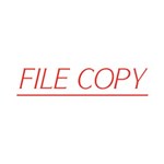 SHINY PRE INKED STAMP SOLID TEXT FILE COPY RED