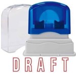 SHINY PREINKED STAMP DRAFT RED
