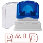 SHINY STAMP PREINKED PAID RED WITH DATE SPACE