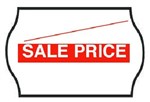 METO 6707195 REMOVABLE ADHESIVE NON TAMPERPROOF SALE PRICE LABEL 22X16MM 1000 LABELS PER ROLL PACK 20 ROLLS