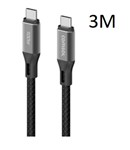 COMSOL 3M BLACK 100W USBC TO USBC CHARGE  SYNC CABLE