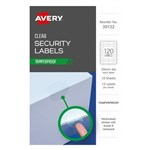 AVERY TAMPER PROOF LABELS 30MM 12up 10 SHEETS PER PACK