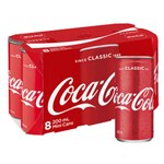 COCA COLA MINI CANS 250ML PACK 6