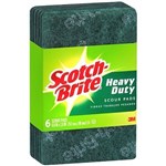 SCOTCH BRITE SCOURER PAD HEAVY DUTY PACK 6