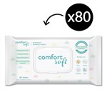 COMFORT SOFT BABY WIPES FRANGRANCE FREE PK80