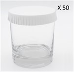 PAPER GLASS COVER 80MM PLAIN PACK OF 50