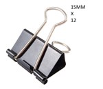 FOLDBACK CLIP 15MM BOX 12