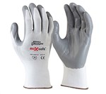 MAXISAFE SYNTHETIC COAT GLOVES WHITE KNIGHT FOAM NITRILE GLOVES LARGE PAIR