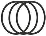 BLACK HAIR TIE 18 PACK