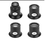 JEWLERS LOUPE EYE MAGNIFIER 4PCS 5X 10X 15X 20X