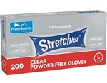 PRIMESOURCE STRETCHIES GLOVES POWDER FREE LARGE CLEAR BOX 200