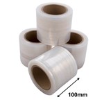 BUNDLE WRAP 100MM X 250MTR X 38MM CORE 20UM CLEAR