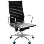AERO MANAGERS CHAIR HIGH BACK ARMS LEATHER BLACK