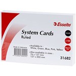 ESSELTE 31682 SYSTEM CARDS 102X152MM RULED WHITE PACK 100