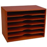 ESSELTE 38625 WOODEN STATIONERY STAND HORIZONTAL 6 TIER