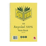 SPIRAX 56800 810 800 RECYCLED SPIRAL NOTEBOOK SIDE OPEN A4 120 PAGE