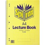 SPIRAX 56906 906 LECTURE PAD PUNCHED  PERFORATED SIDE OPENING A4 140 PAGE