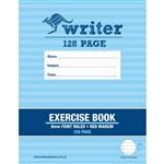 WRITER EB6103 EXERCISE BOOK 225 X 175MM RULED 8MM 128 PAGE