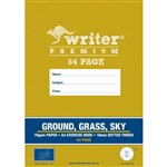 WRITER PREMIUM EXERCISE BOOK DOTTED THIRDS 18MM 70GSM 64 PAGE A4 SNAIL GROUNDGRASSSKY