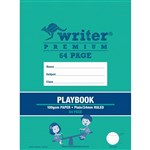 WRITER PREMIUM PLAYBOOK 24MM PLAINRULED 100GSM 64 PAGE 330 X 240MM SEESAW