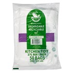 ENVIROCHOICE BINLINER HIGH DENSITY 27 LT DEGRADEABLE CLEAR PACK 50