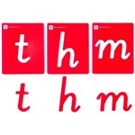 EDUCATIONAL COLOURS LETTER STENCIL ALPHABET LOWER CASE VICWA AND NT RED