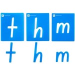 EDUCATIONAL COLOURS LETTER STENCIL ALPHABET LOWER CASE NSW AND ACT BLUE