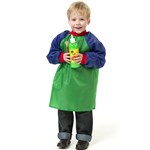 EDUCATIONAL COLOURS TODDLER SMOCKS GREEN AND BLUE