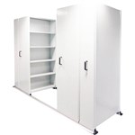 APC EZISLIDE AISLE SAVER 4 BAY 5 SHELVES 2750 X 2175 X 1200 X 400MM WHITE