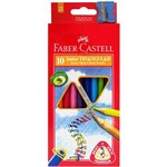 FABERCASTELL 1611653810 GRIP JUNIOR COLOURED PENCILS WITH SHARPENER PK10