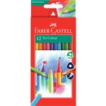 FABERCASTELL 16115853 TRIGRIP REGULAR SIZE COLOURED PENCILS PACK 12