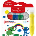 FABERCASTELL LITTLE CREATIVES JUMBO SQUEEZING PAINT BRUSH ASSORTED PACK 6