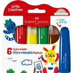 FABERCASTELL LITTLE CREATIVES WASHABLE MARKERS EXTRA JUMBO ASSORTED PACK OF 6